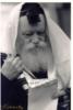 The Rebbe during the Hataras Nedarim ("annulment of vows") on Erev Yom Kippur
